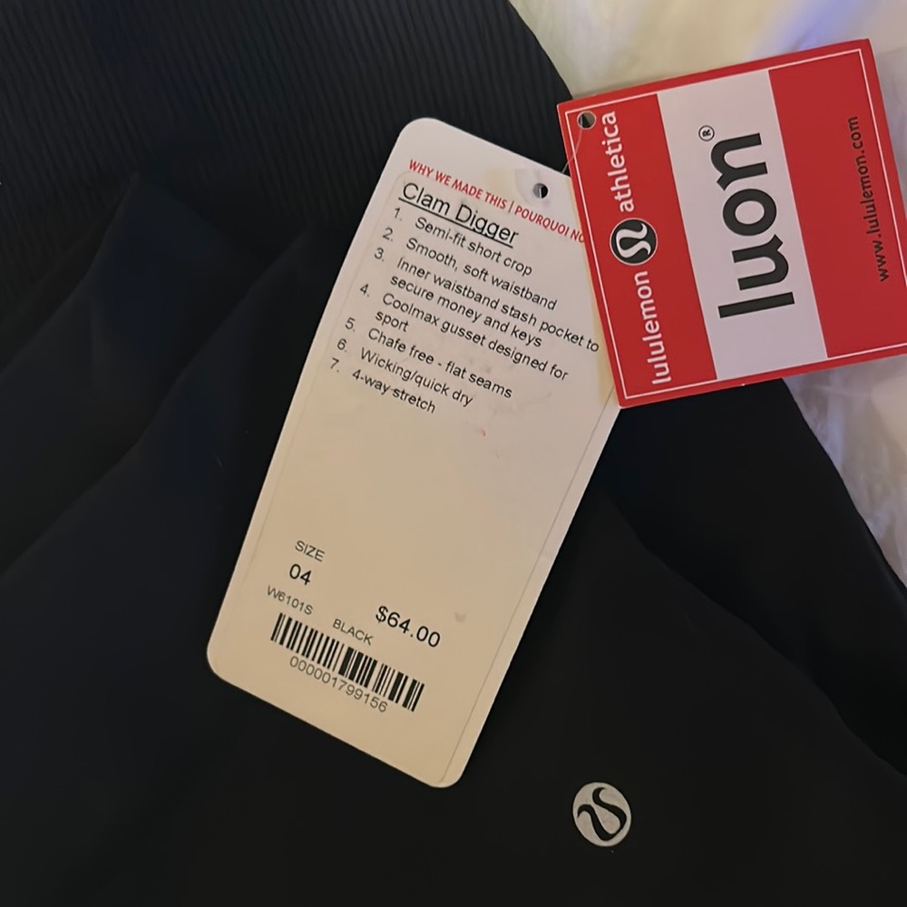 Lululemon Black Clam Digger Crop Pants - Picture 2 of 4